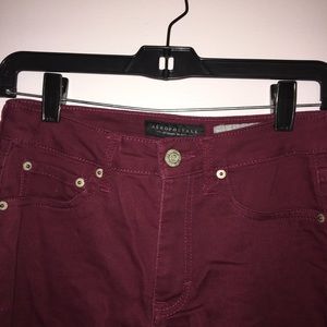 Women’s High Rise Burgundy Jegging
